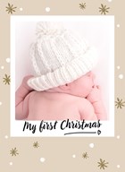 kerstkaart fotokaart baby my first christmas